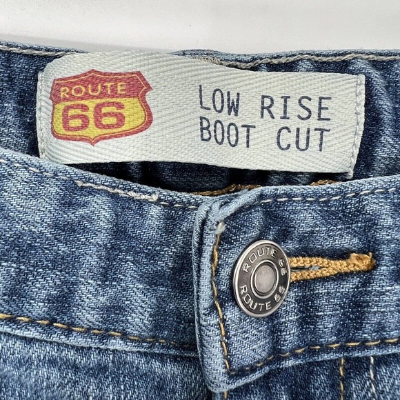 ROUTE 66 Women's Low Rise Boot Cut Blue Denim Jeans Size 6 Average (W29"xL31") - Picture 9 of 11